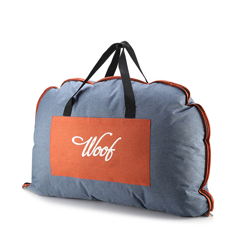 Zipper style portable folding outdoor dog bed mat, portable waterproof cat bed
